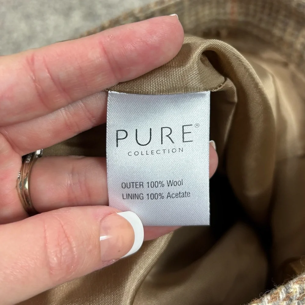 Pure Collection Moon Quality British Cloth Wool Pencil Skirt‎ Size 2